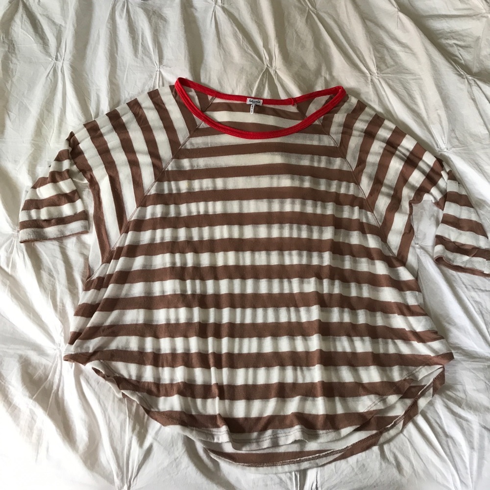 Splendid striped drapey dolman top