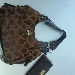 Authentic Coach bag & matching wallet