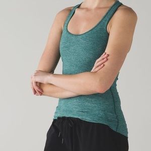 Lululemon Heathered Forage Teal Cool Racerback