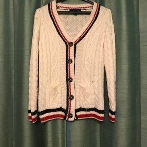 Forever 21 long cable knit cardigan with pockets Forever 21 long cable knit cardigan with pockets