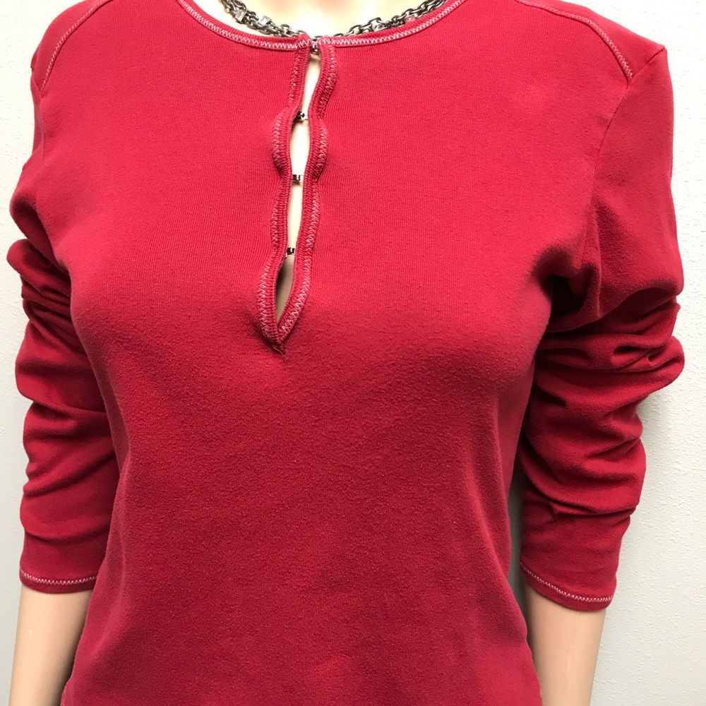 Calvin Klein red knit top