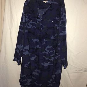 Women's gap blue camo dress