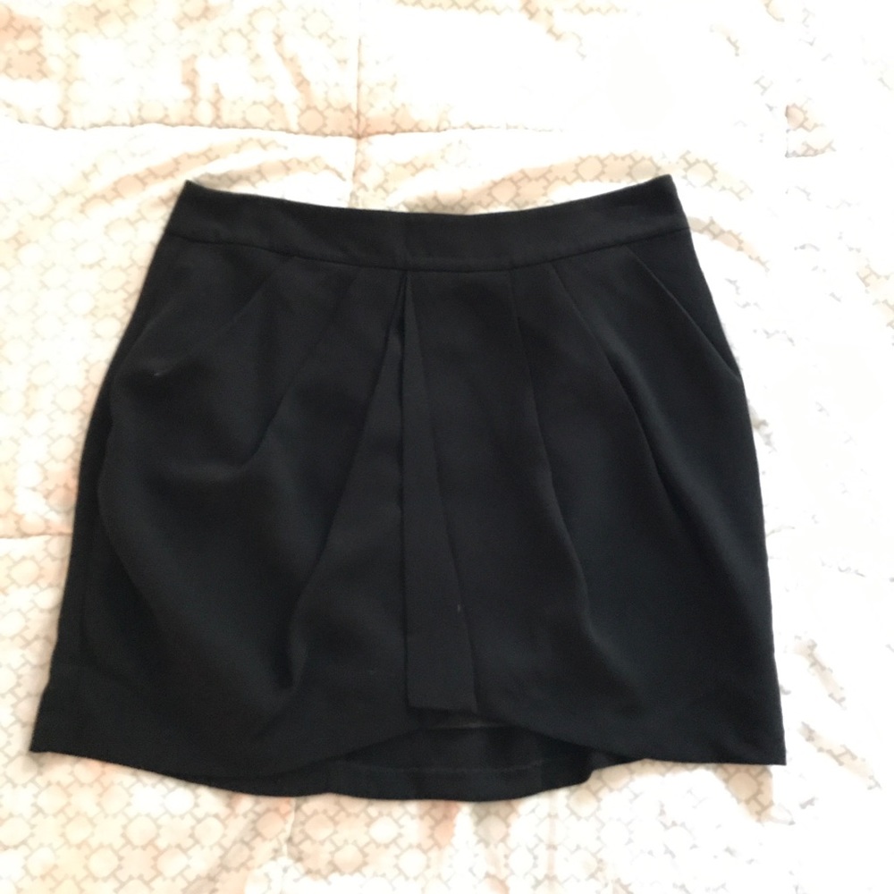 Black mini skirt