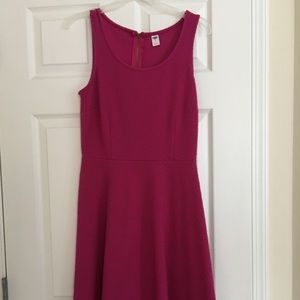 Pink fit and flare dress