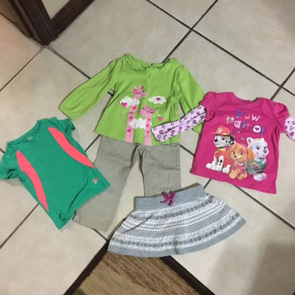 Bundle of little girl clothes
