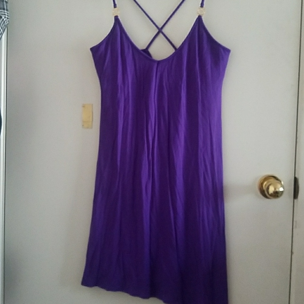 Strappy purple dress