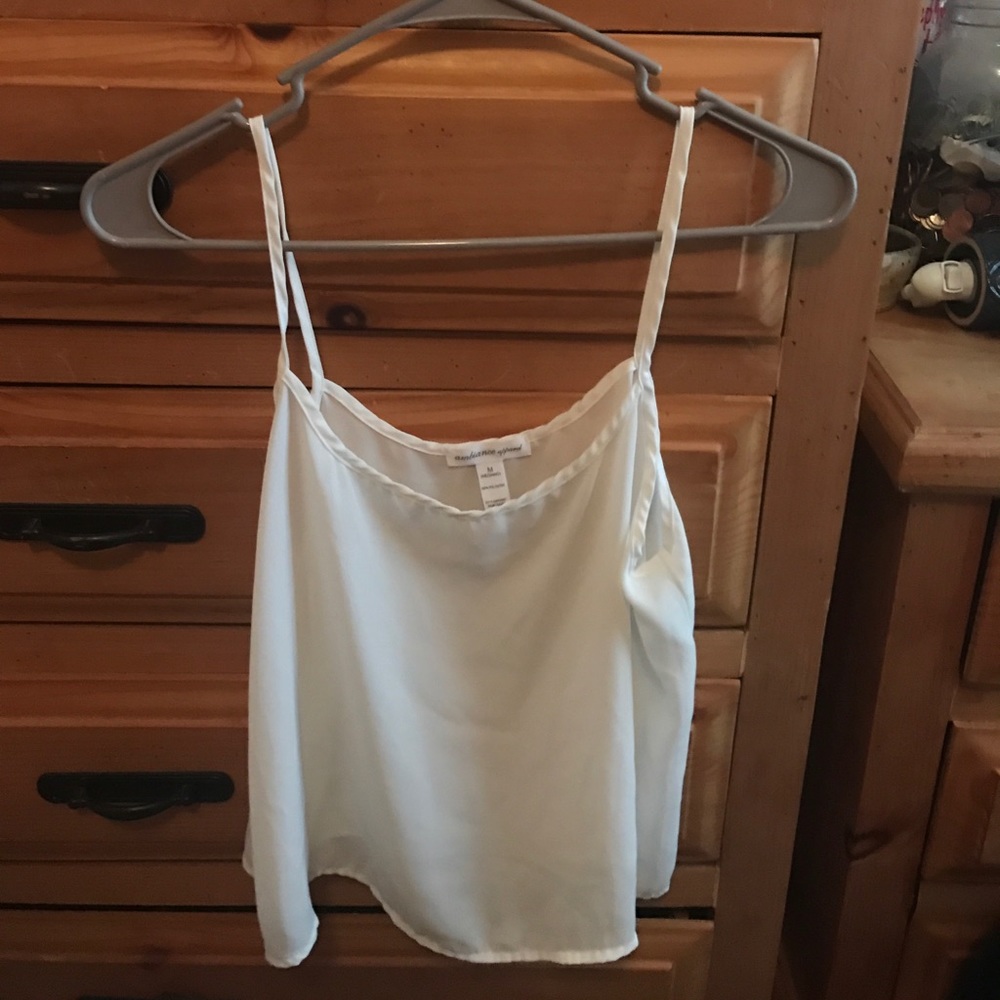 Sheer While Crop Top