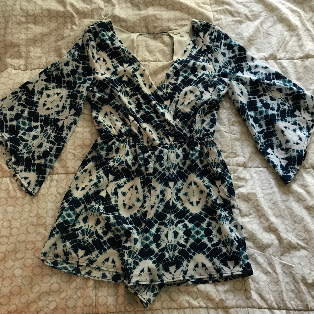 Printed Romper with open back