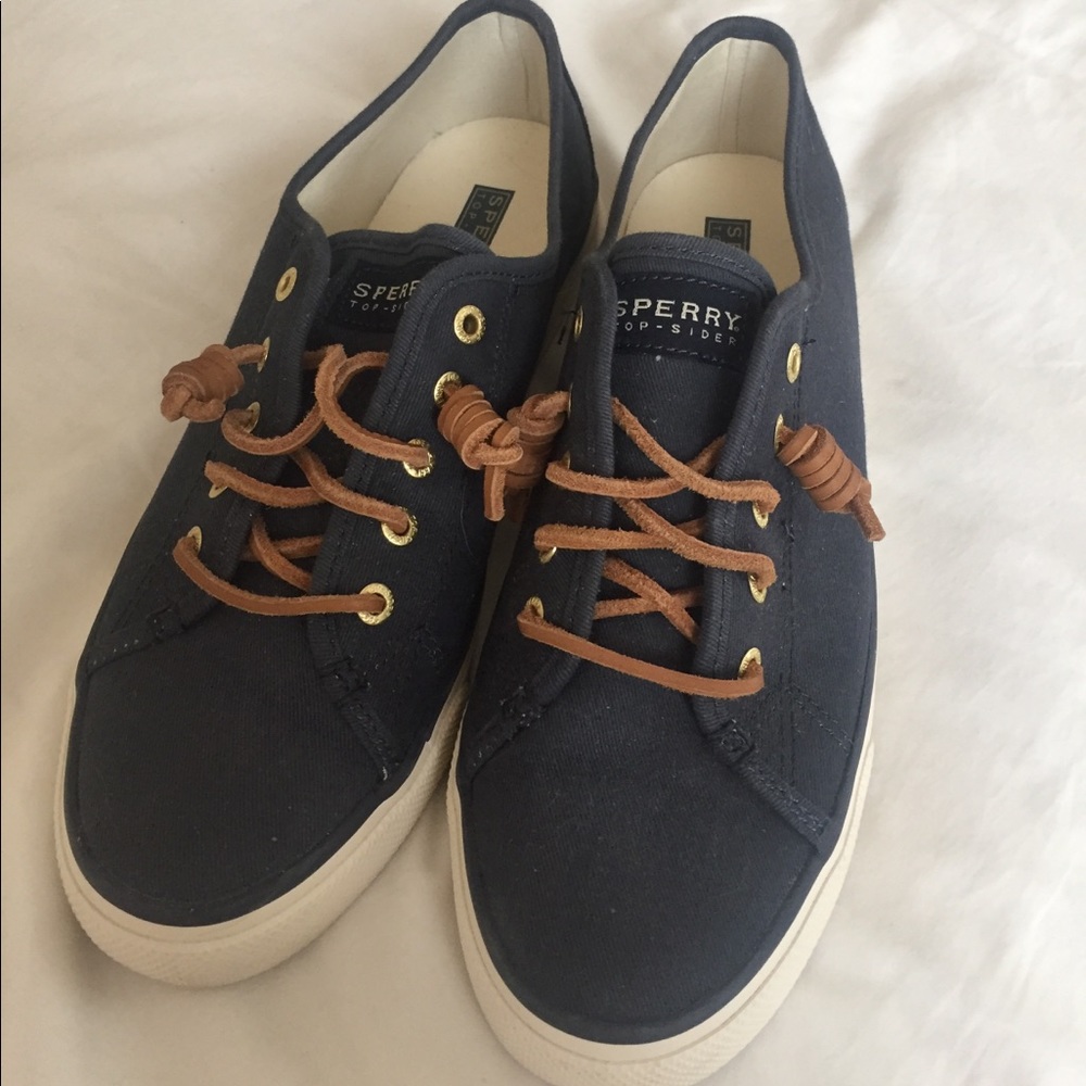 Navy Sperry Shoes