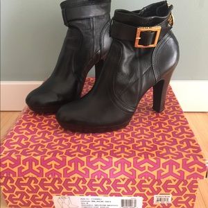 Tory Burch Black Buckle Ankle Bootie 8