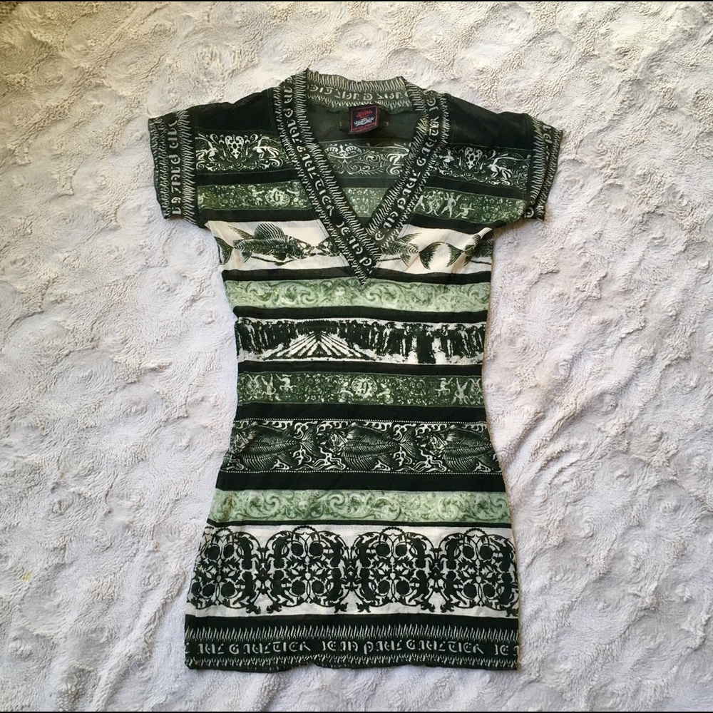 Vintage Jean Paul Gaultier Mesh Classique Shirt