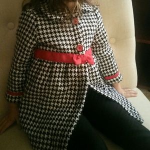 Adorable Houndstooth Toddler Girls Jacket