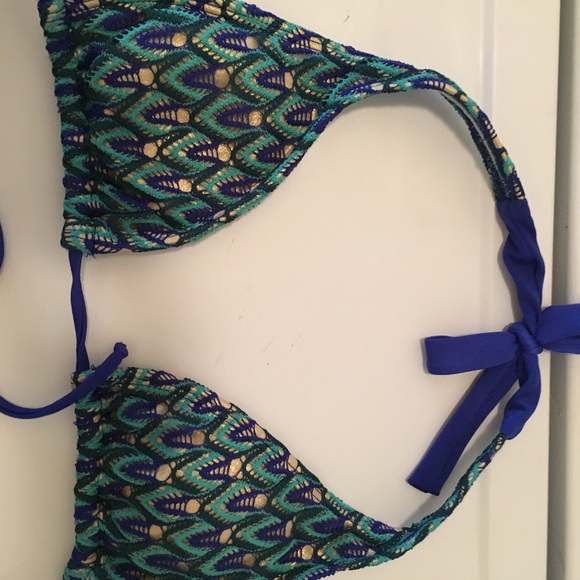 Beautiful peacock colored bikini