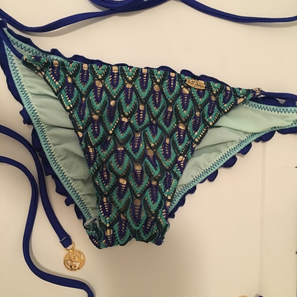 Beautiful peacock colored bikini