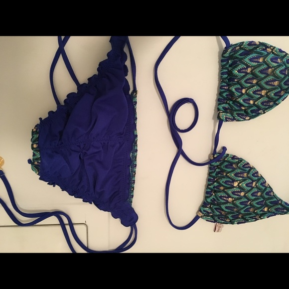 Beautiful peacock colored bikini