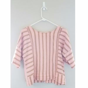 Striped blouse with carvings