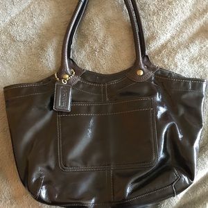 Coach brown leather bag