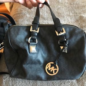 Michael kors black leather bag
