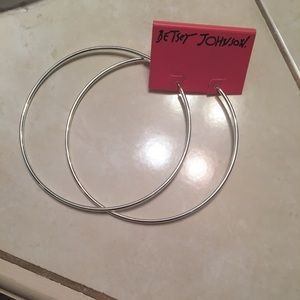Betsey Johnson large hoop earrings