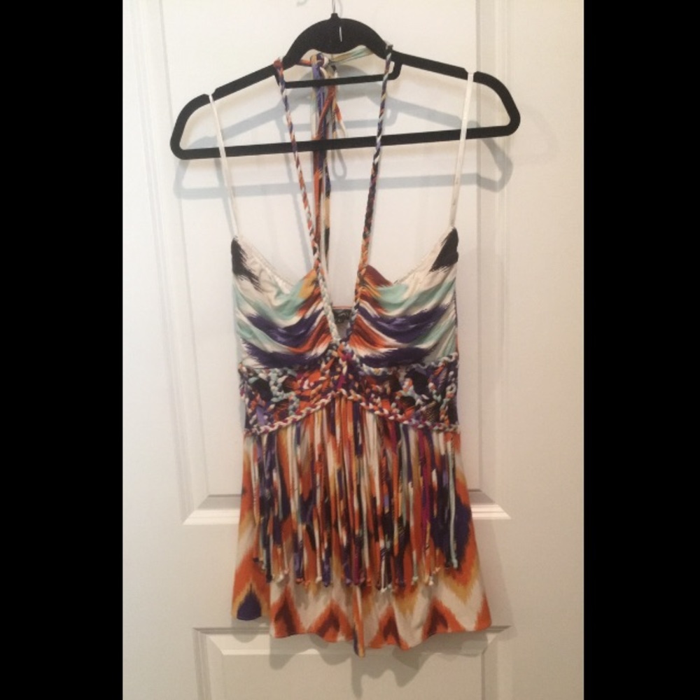 Braided Sky Halter Top