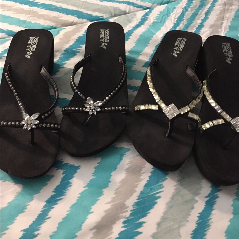 2 pair of Personal Identity Flip Flops