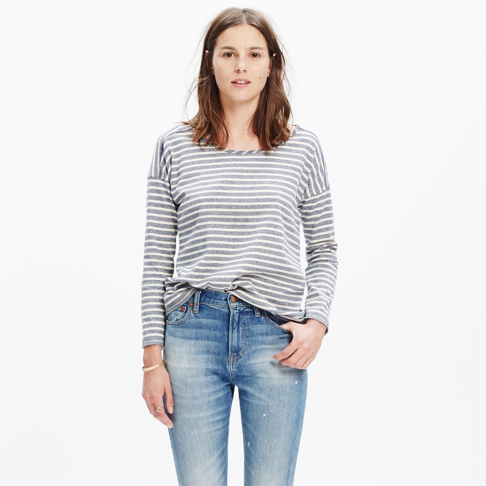 NWT Madewell Striped Chart Tee Size L