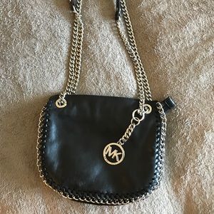 Michael kors black leather bag