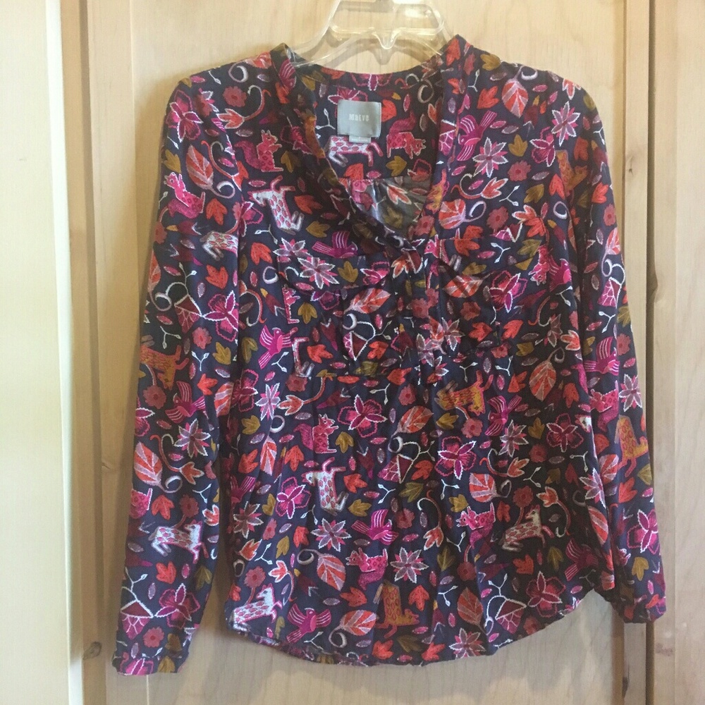 Anthropologie  Shirt, vibrant pattern!