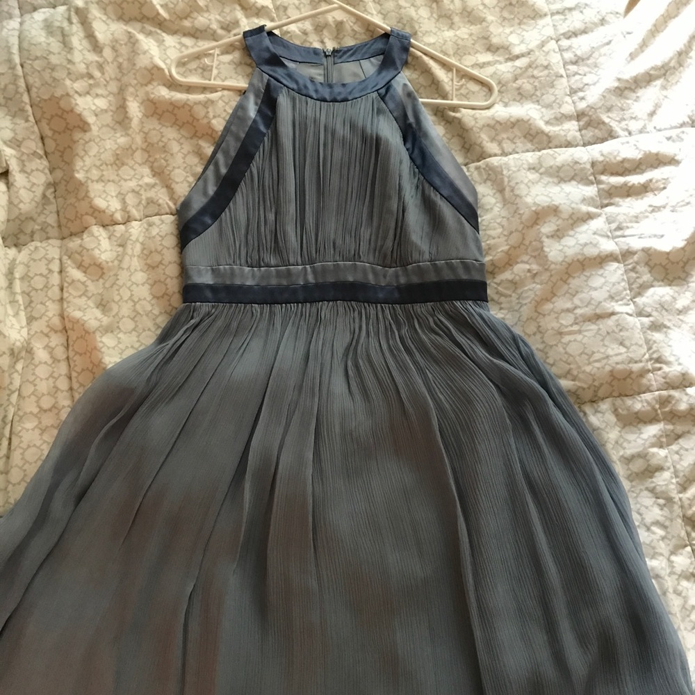 Steel blue a line dress