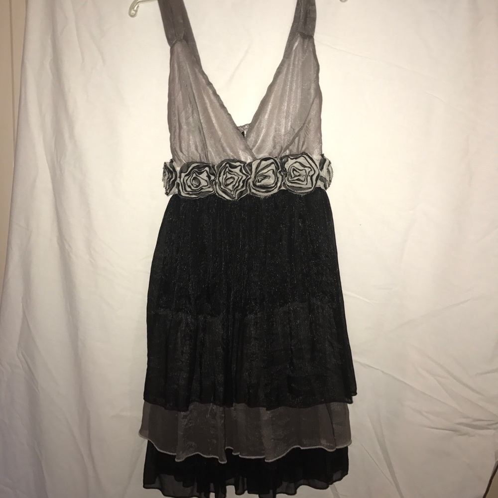 Black and silver dress