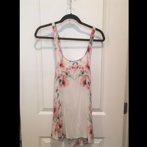 Floral Free People Cross Cross Tank