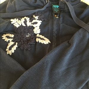 LUCKY Brand hoodie hooded sweatshirt sweat zip up