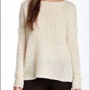 Vince Ivory Cream Cable Knit Sweater