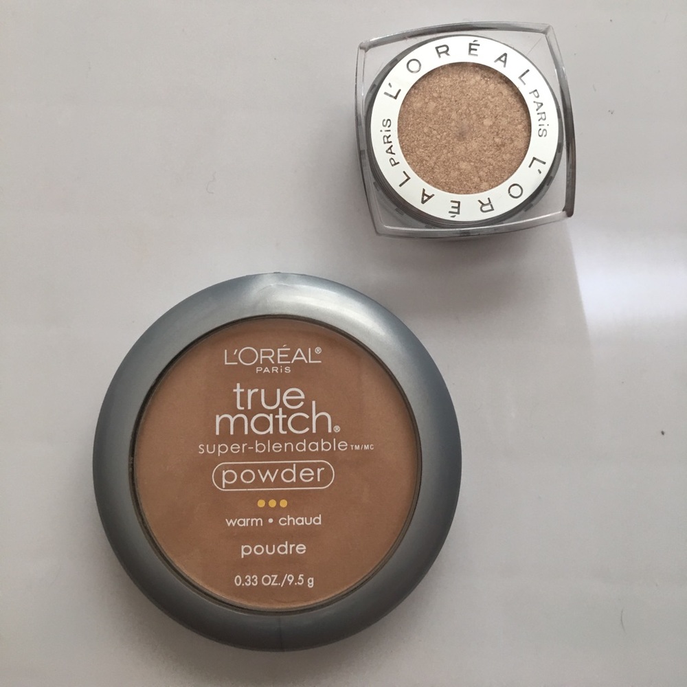 L'ORÈAL color match powder, & eyeshadow