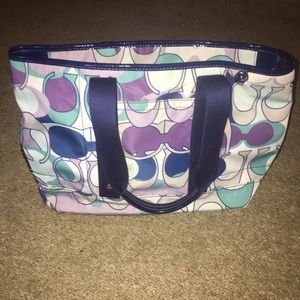 Coach Kyra Scarf Print Tote Coach Kyra Scarf Print Tote