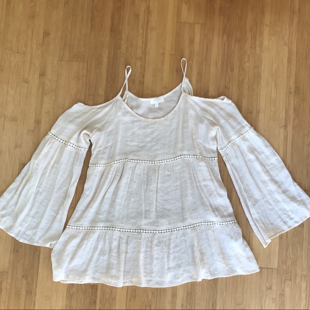 Cut out shoulder peasant top