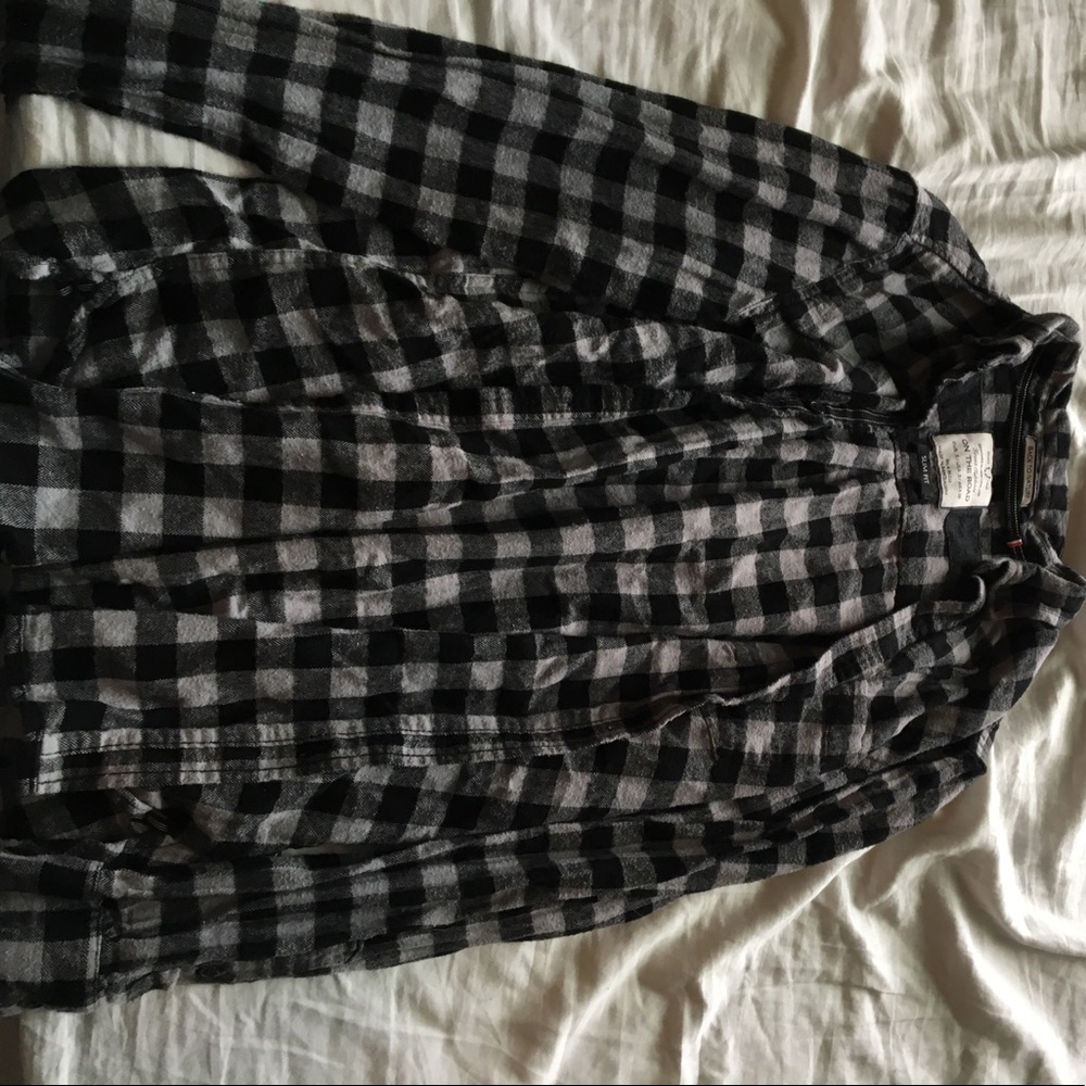 Black and grey flannel