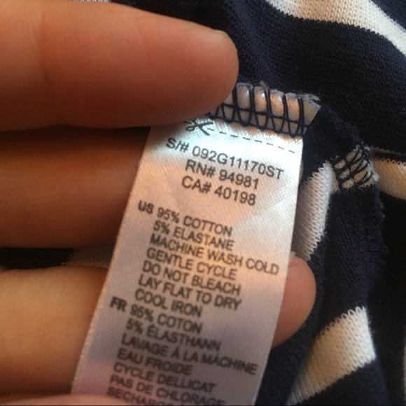 NWOT- blue and white striped sleeveless top - Picture 2 of 2