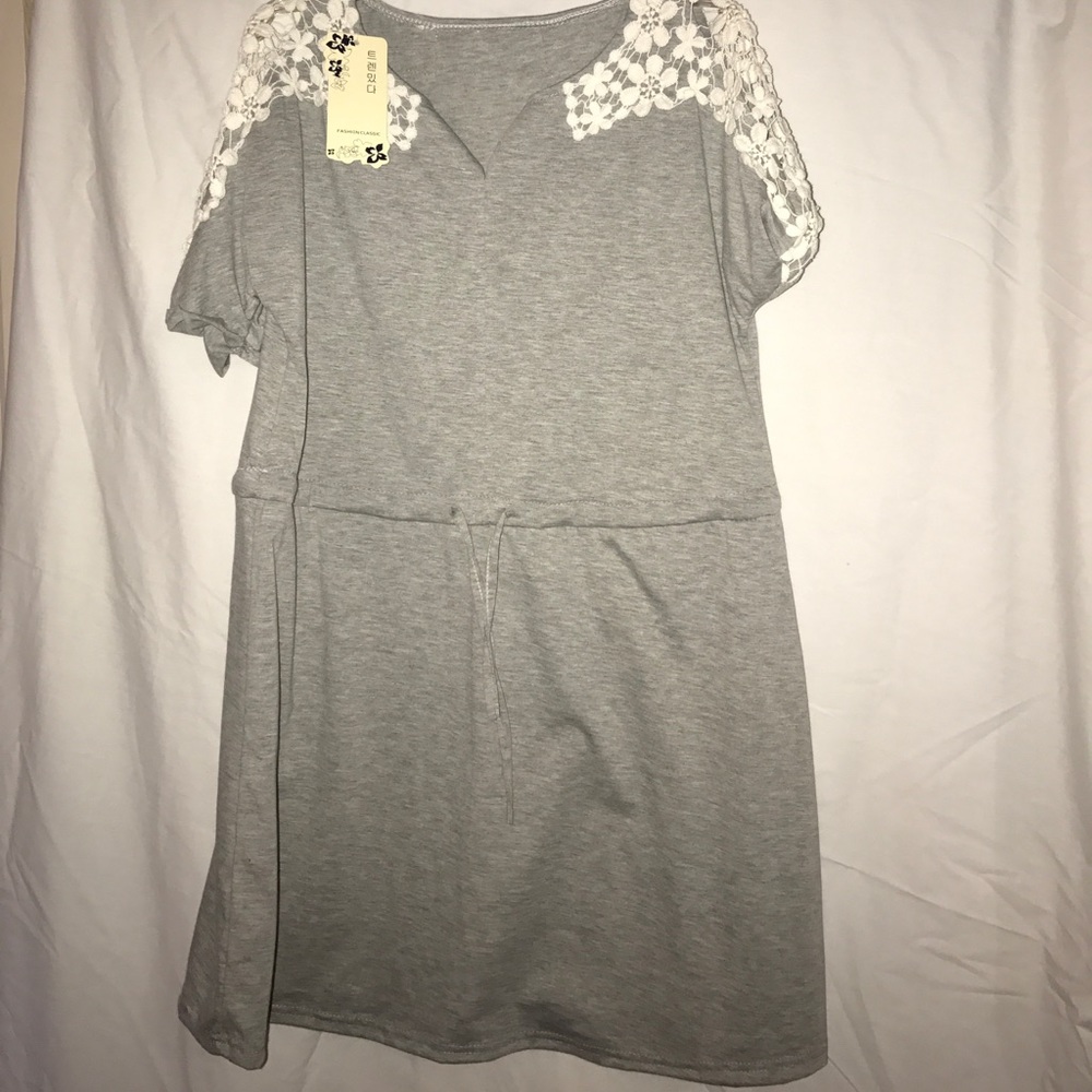 T shirt dress, grey