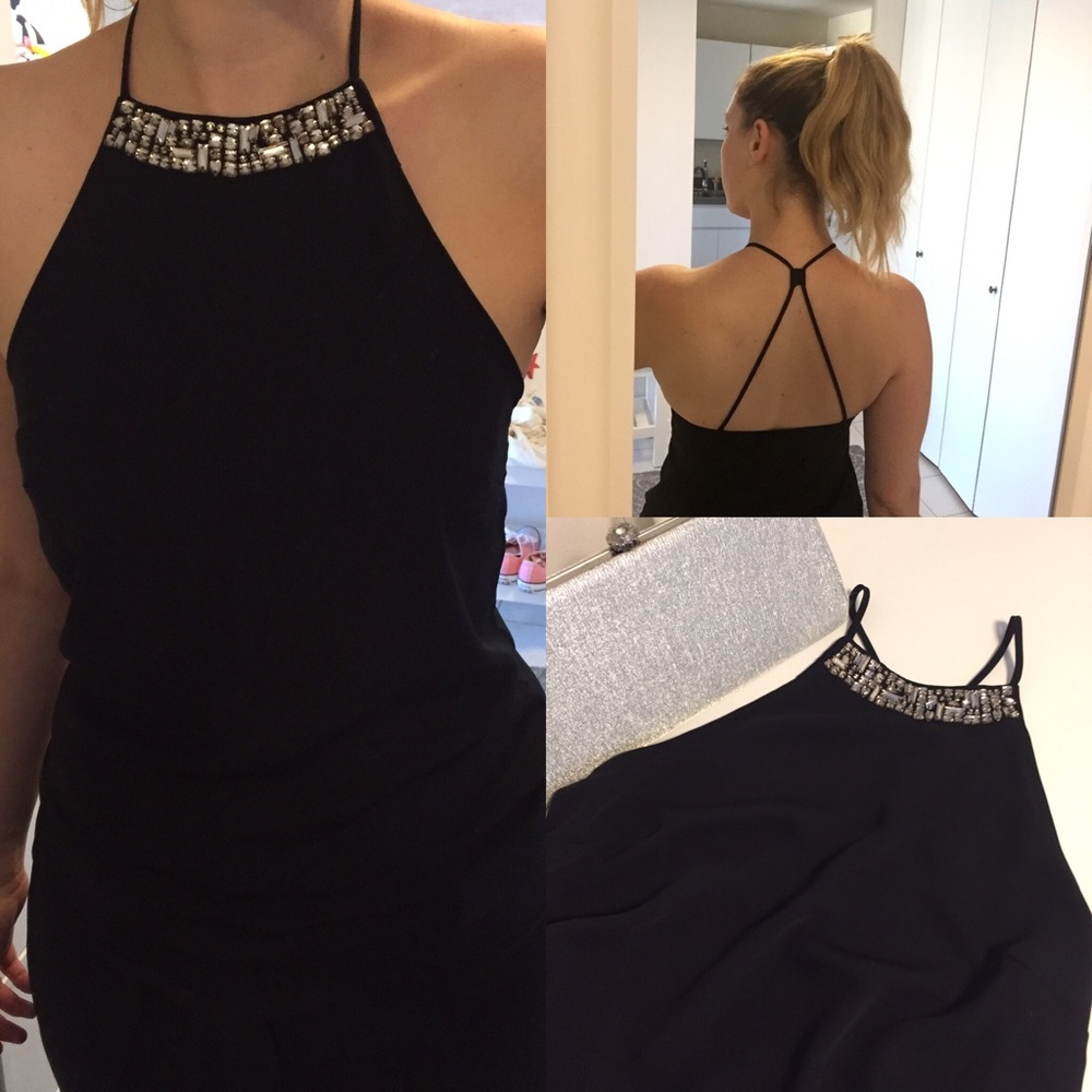 Sexy Black Top with Jewelry Detail