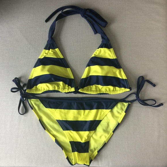 Cocktail Wet Pussy Yellow Stripe Bikini