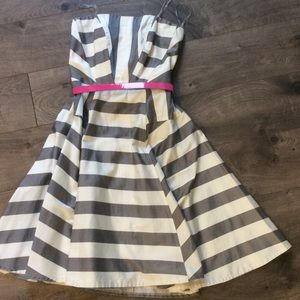 Strapless striped dress