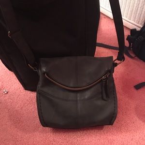 Gray crossbody bag with adjustable strap