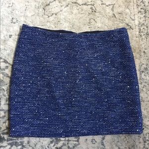 Alice & Olivia Blue Tweed Miniskirt