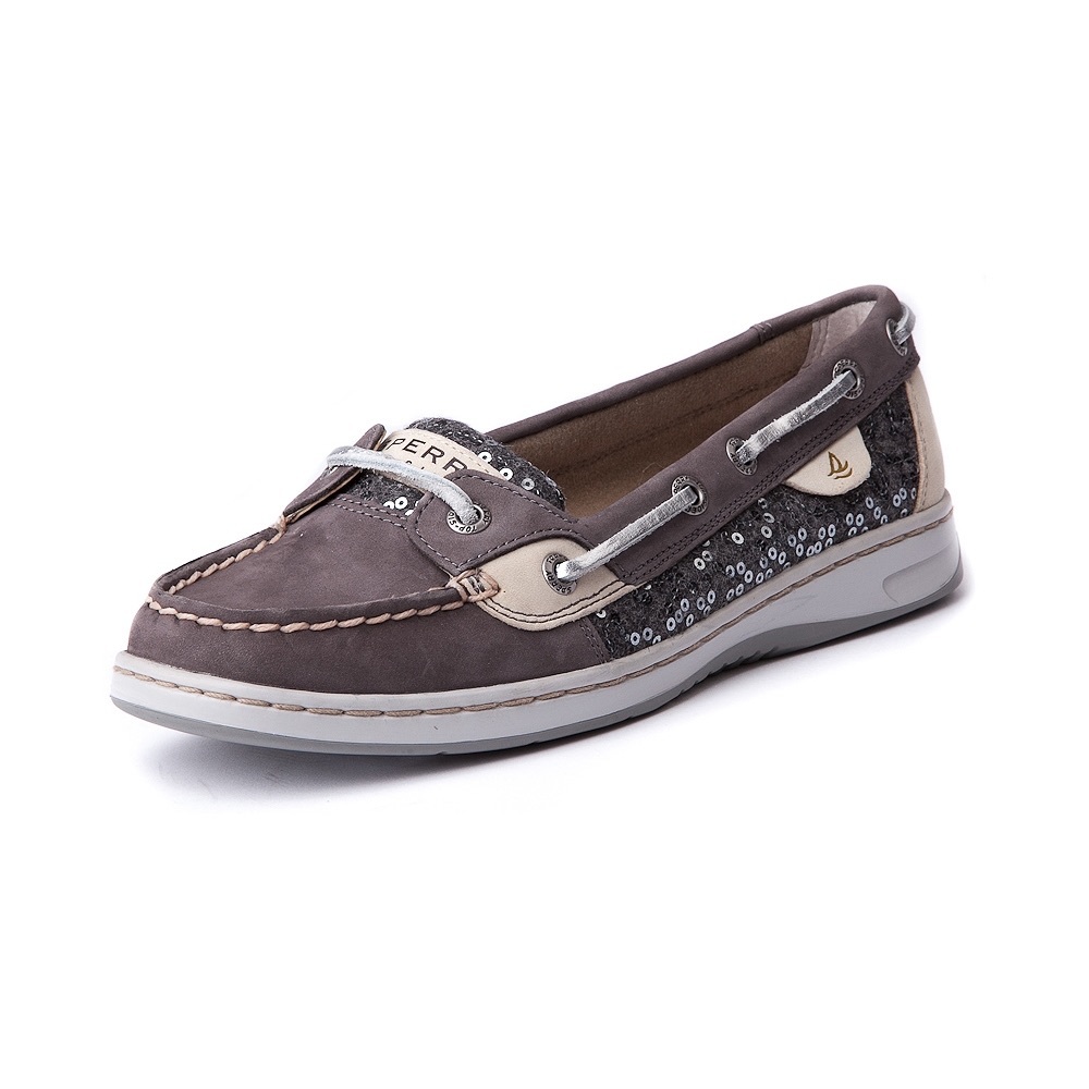 Sperry Grey Angelfish Boatshoes with Glitter Sides - Picture 1 of 4
