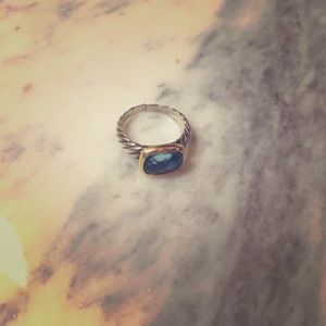 David Yurman blue topaz ring