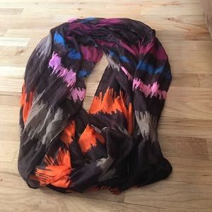 Striped infinity scarf