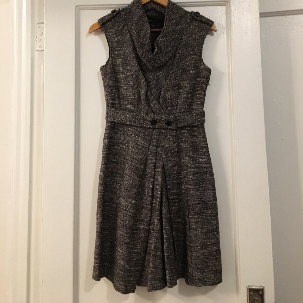 Cynthia Steffe Flattering Tweed Dress with pleats