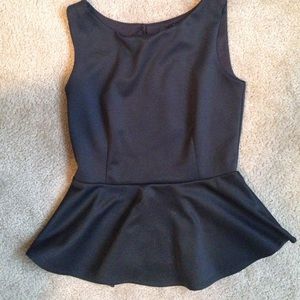 Black Peplum Tank