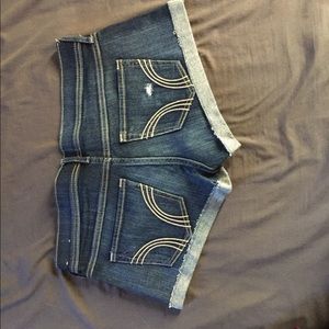 Hollister distressed shorts.